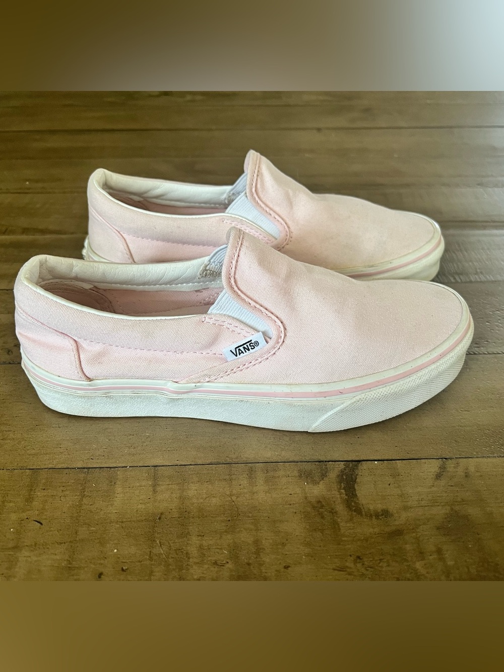 Vans Classic Slip-On Pink Canvas Sneakers Women’s 6